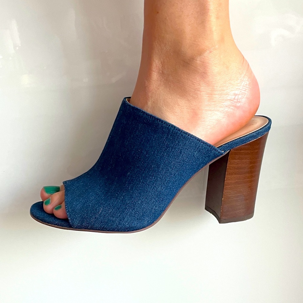 Nine West Denim & Wood Heels